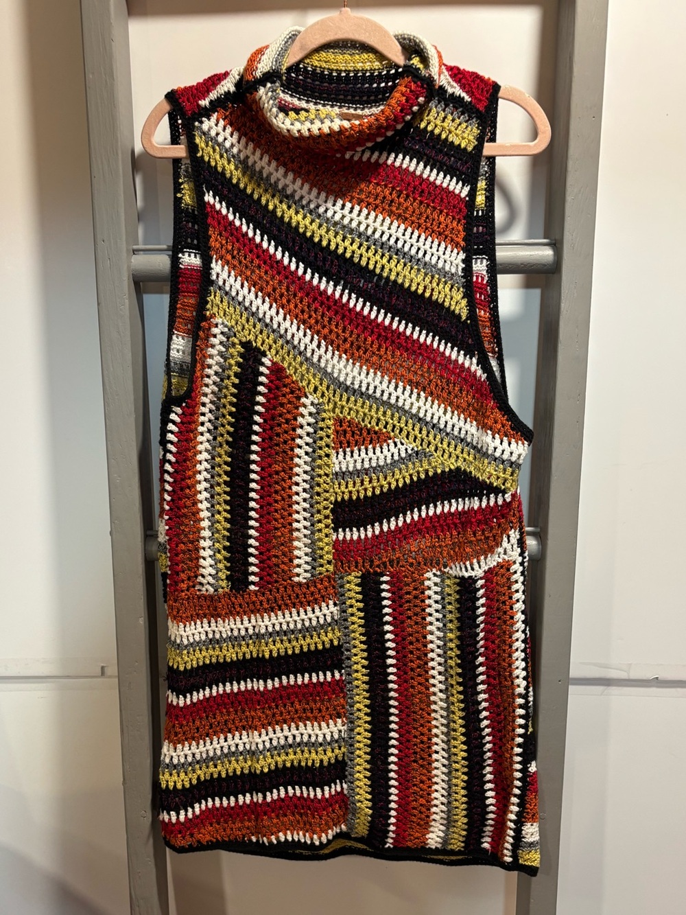 Free People S rare Sleeveless Turtleneck Sweater dress, tunic, hippie, bohemian